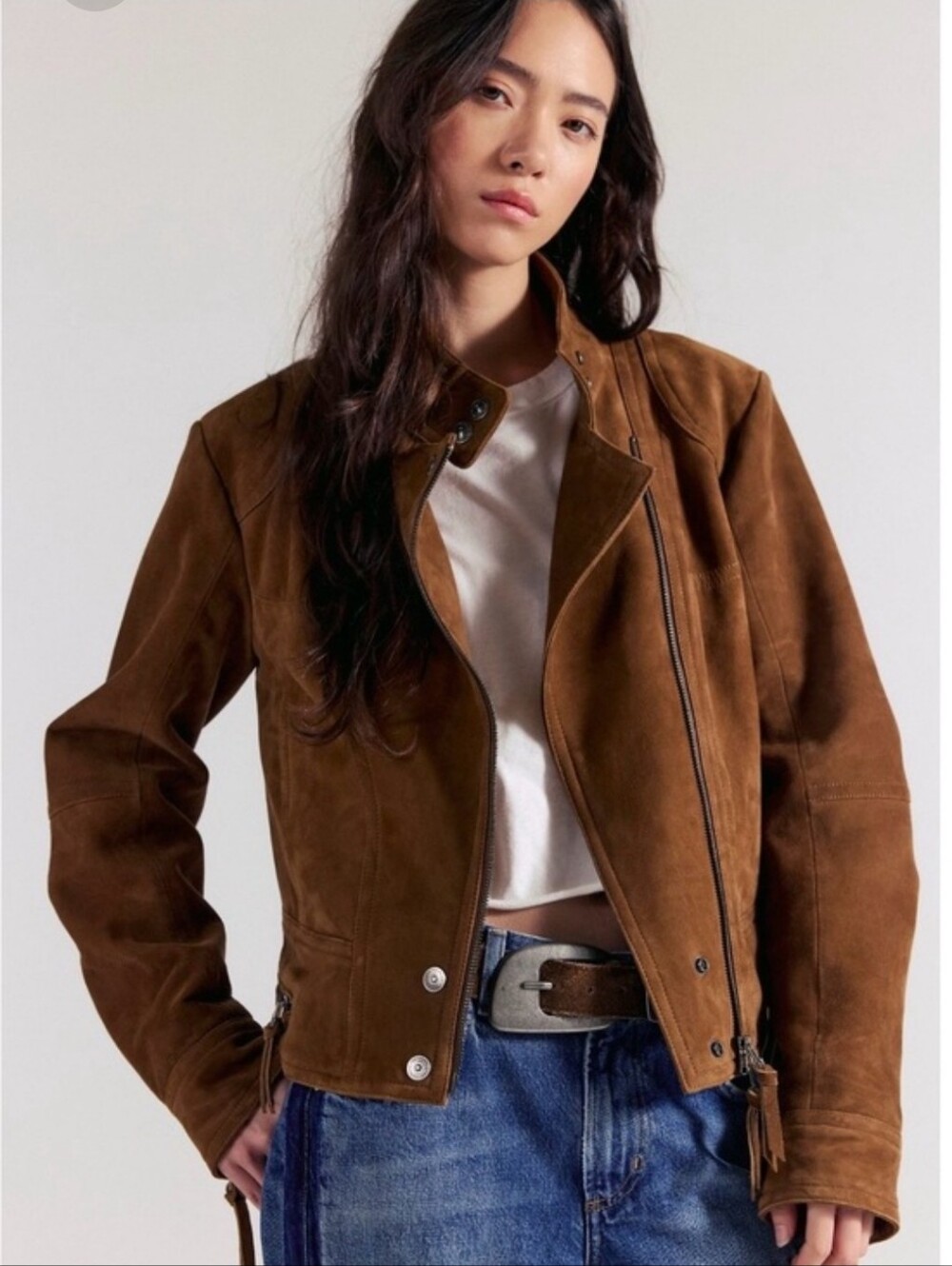 We The Free Suede Moto Jacket